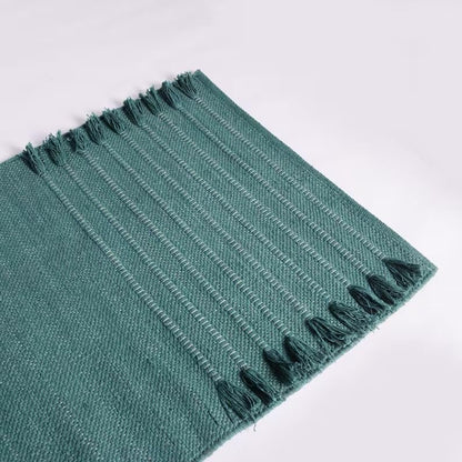 Jaipur art & Rugs Organic Cotton Yoga Mat - Eco-Friendly Hand-Woven Rug - Non Slip & Thick (24”x72”x5mm) for Everyday Fitness at Home - Comfortable Extra-Long
