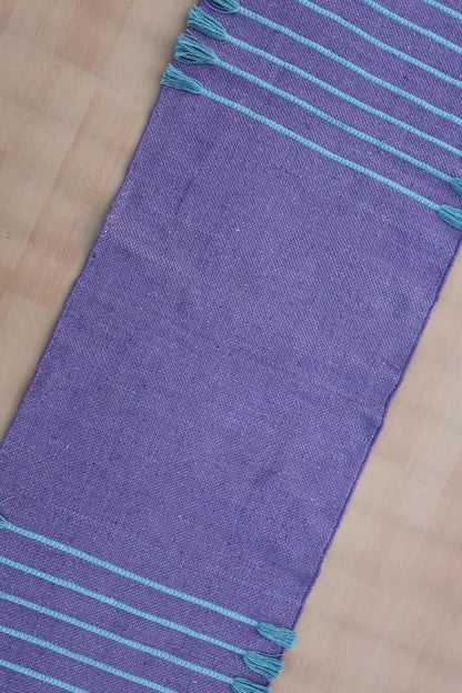 Jaipur art & Rugs Organic Cotton Yoga Mat - Eco-Friendly Hand-Woven Rug - Non Slip & Thick (24”x72”x5mm) for Everyday Fitness at Home - Comfortable Extra-Long