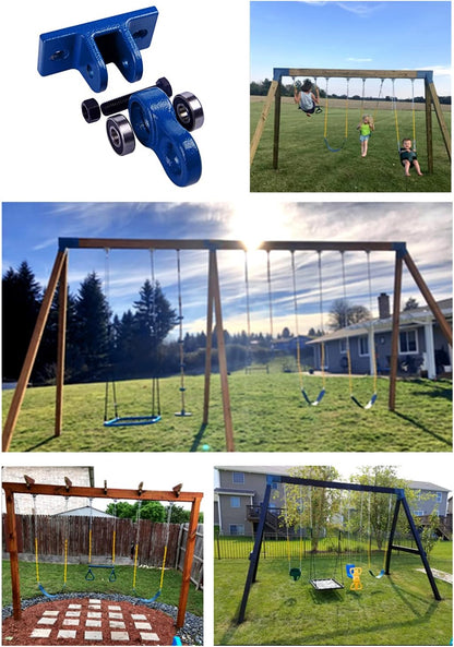 Heavy Duty Blue Swing Hangers Screws Bolts Included Over 5000 lb Capacity Playground Porch Yoga Seat Trapeze Wooden Sets Indoor Outdoor