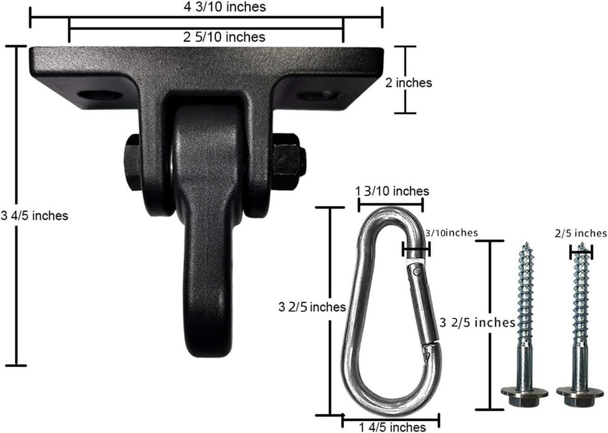 Heavy Duty Blue Swing Hangers Screws Bolts Included Over 5000 lb Capacity Playground Porch Yoga Seat Trapeze Wooden Sets Indoor Outdoor