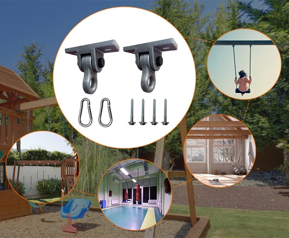 Heavy Duty Blue Swing Hangers Screws Bolts Included Over 5000 lb Capacity Playground Porch Yoga Seat Trapeze Wooden Sets Indoor Outdoor
