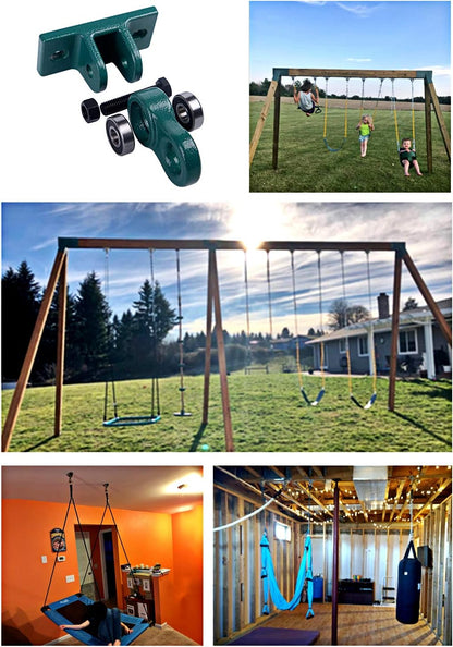 Heavy Duty Blue Swing Hangers Screws Bolts Included Over 5000 lb Capacity Playground Porch Yoga Seat Trapeze Wooden Sets Indoor Outdoor