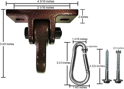 Heavy Duty Blue Swing Hangers Screws Bolts Included Over 5000 lb Capacity Playground Porch Yoga Seat Trapeze Wooden Sets Indoor Outdoor