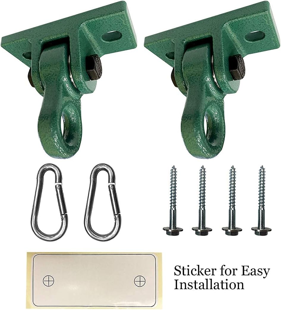 Heavy Duty Blue Swing Hangers Screws Bolts Included Over 5000 lb Capacity Playground Porch Yoga Seat Trapeze Wooden Sets Indoor Outdoor