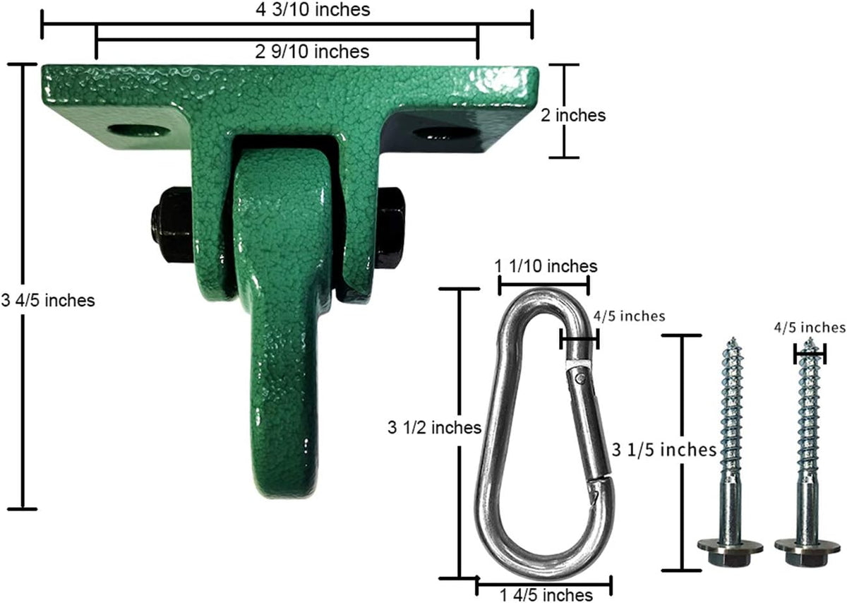 Heavy Duty Blue Swing Hangers Screws Bolts Included Over 5000 lb Capacity Playground Porch Yoga Seat Trapeze Wooden Sets Indoor Outdoor