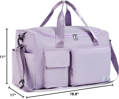 Women's Gym Duffle Bag with Shoes Compartment, 30L Capacity, Ideal for Travel, Gym, Sports, Duffel, Weekender