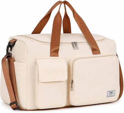 Women's Gym Duffle Bag with Shoes Compartment, 30L Capacity, Ideal for Travel, Gym, Sports, Duffel, Weekender