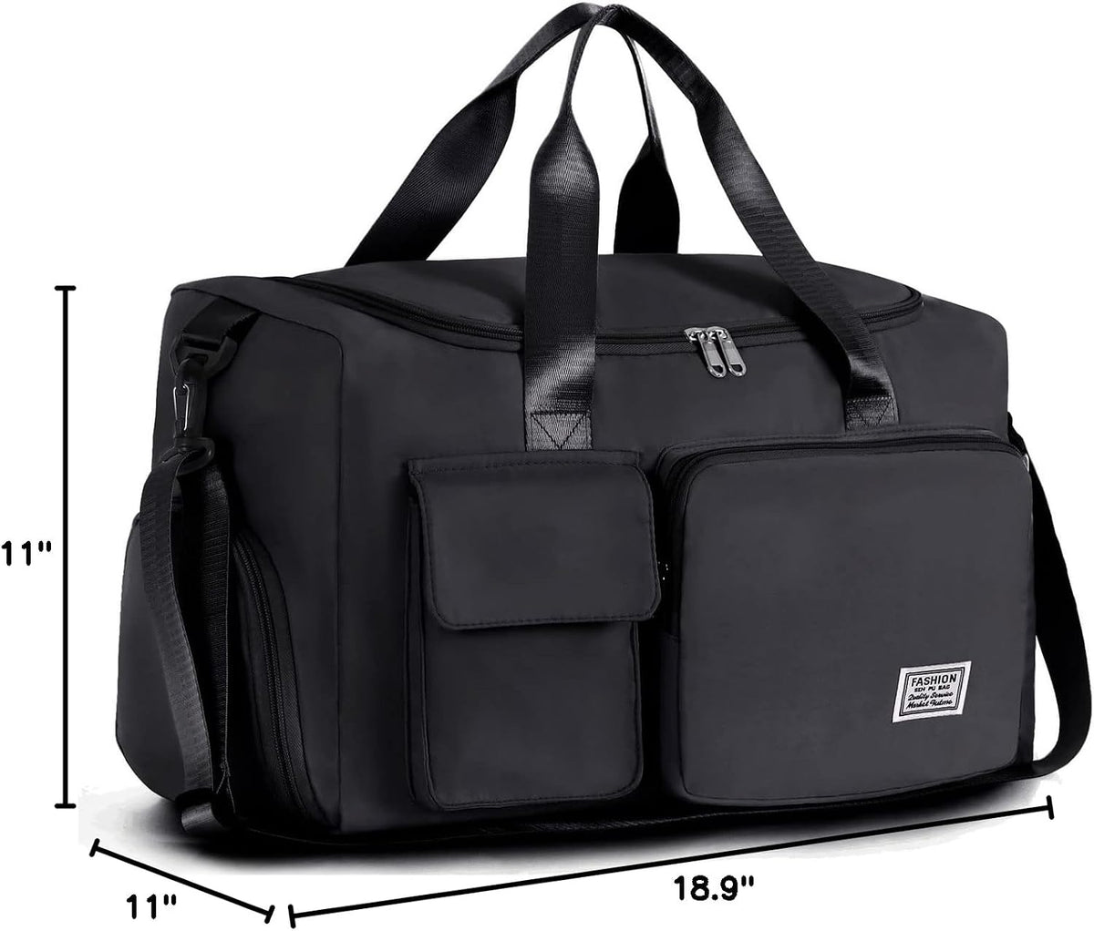 Women's Gym Duffle Bag with Shoes Compartment, 30L Capacity, Ideal for Travel, Gym, Sports, Duffel, Weekender
