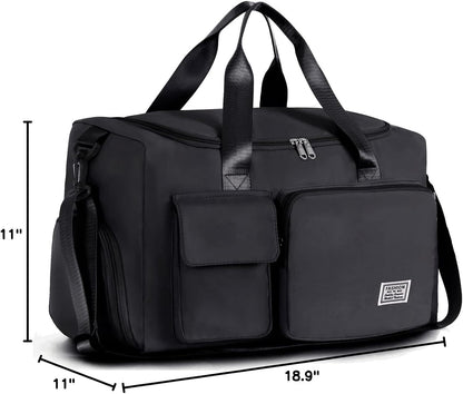 Women's Gym Duffle Bag with Shoes Compartment, 30L Capacity, Ideal for Travel, Gym, Sports, Duffel, Weekender