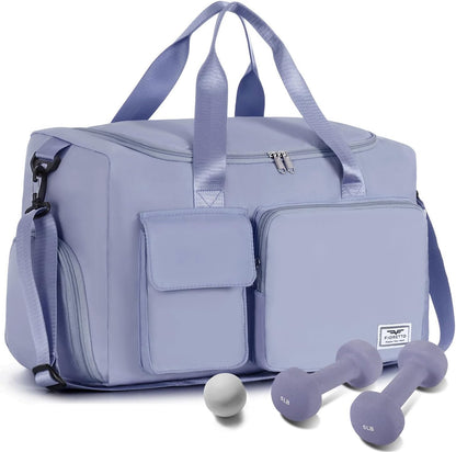 Women's Gym Duffle Bag with Shoes Compartment, 30L Capacity, Ideal for Travel, Gym, Sports, Duffel, Weekender
