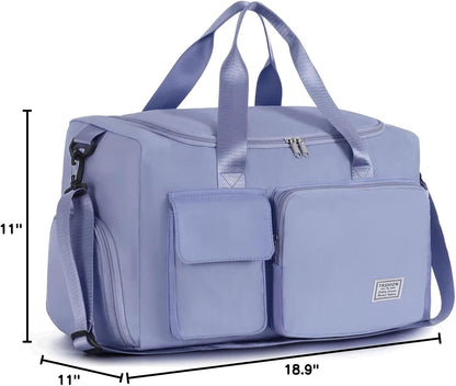 Women's Gym Duffle Bag with Shoes Compartment, 30L Capacity, Ideal for Travel, Gym, Sports, Duffel, Weekender