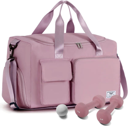 Women's Gym Duffle Bag with Shoes Compartment, 30L Capacity, Ideal for Travel, Gym, Sports, Duffel, Weekender