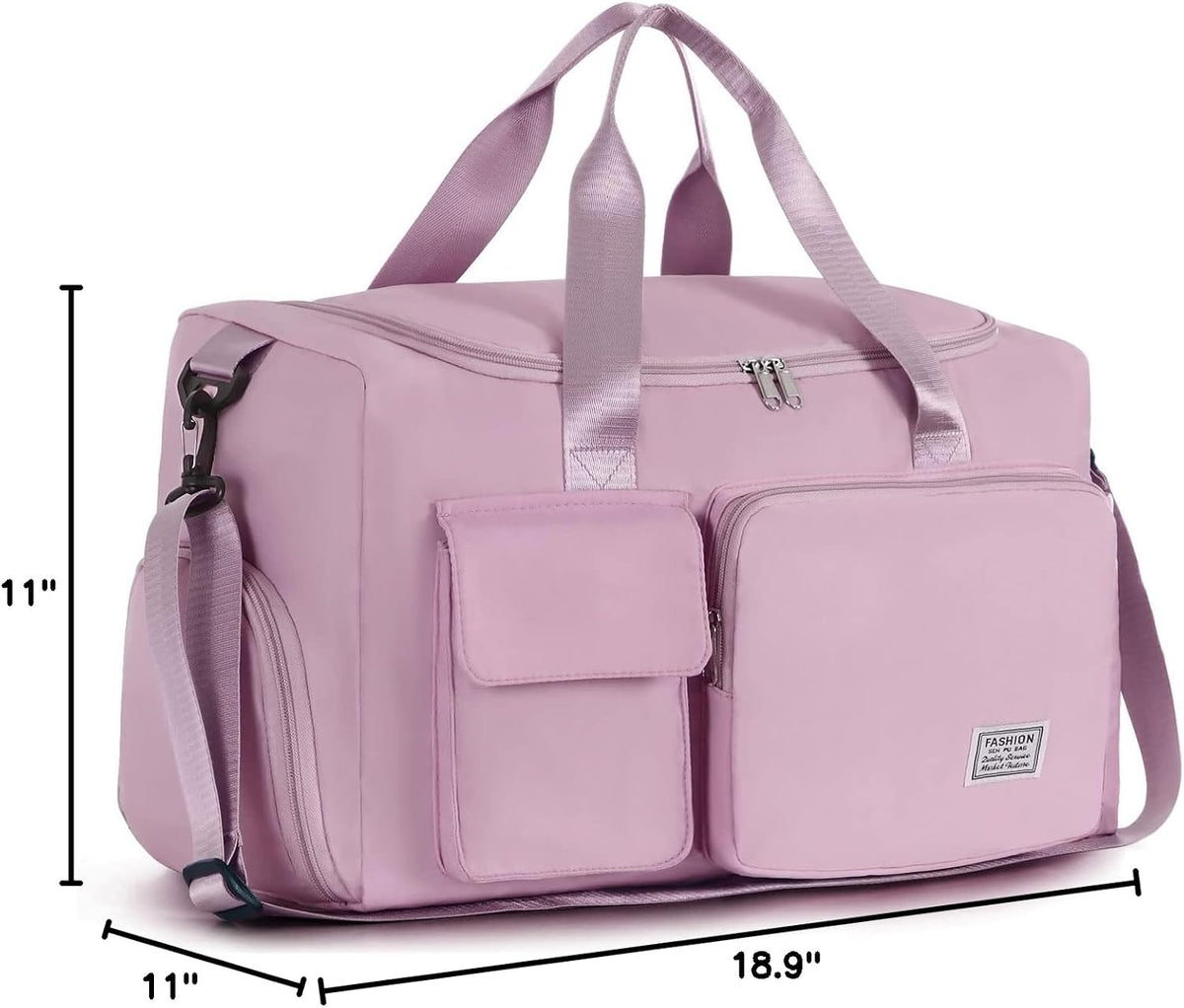 Women's Gym Duffle Bag with Shoes Compartment, 30L Capacity, Ideal for Travel, Gym, Sports, Duffel, Weekender