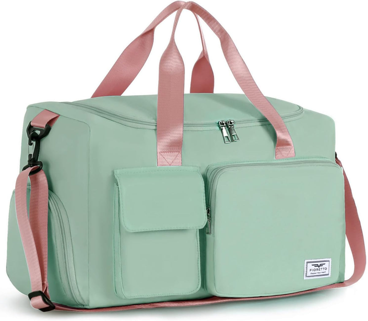 Women's Gym Duffle Bag with Shoes Compartment, 30L Capacity, Ideal for Travel, Gym, Sports, Duffel, Weekender