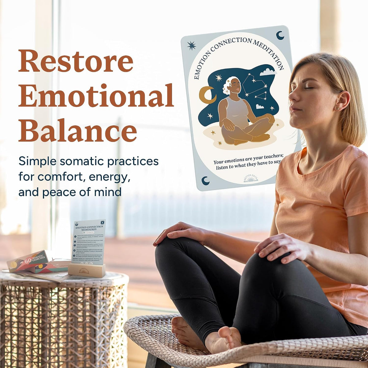 Somatic Therapy Cards - 60 Nervous System Regulation Exercises