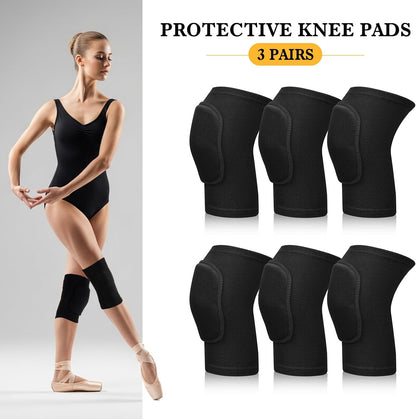 3 Pairs Dance Knee Pads Women Non-Slip