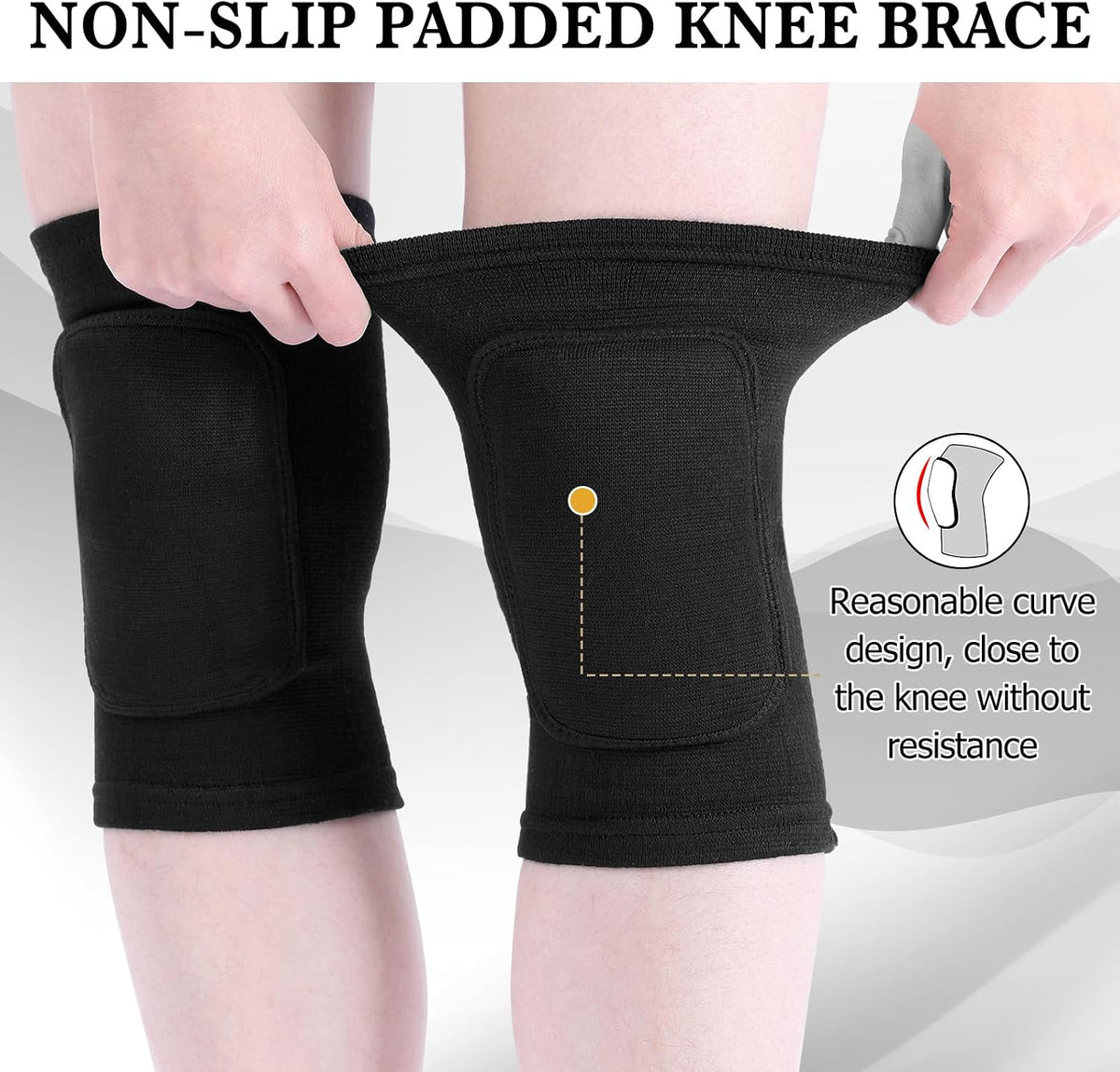 3 Pairs Dance Knee Pads Women Non-Slip