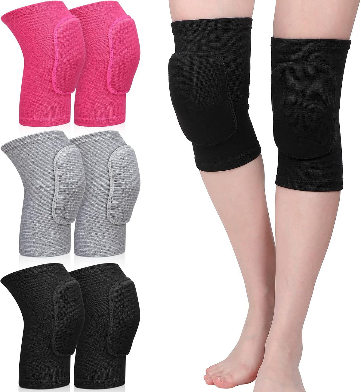 3 Pairs Dance Knee Pads Women Non-Slip