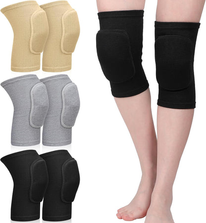 3 Pairs Dance Knee Pads Women Non-Slip