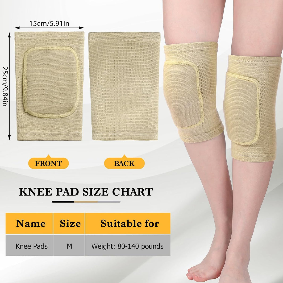 3 Pairs Dance Knee Pads Women Non-Slip