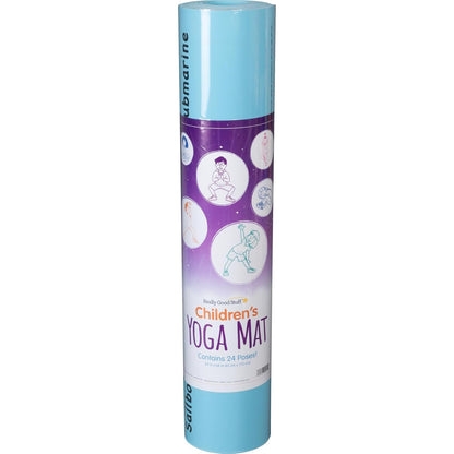 Kids Yoga Mat with Illustrated Poses, 5 mm Thick