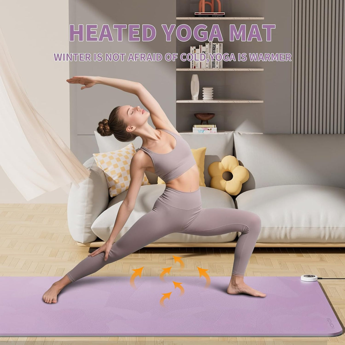 Heating yoga mat, warm yoga pad, more comfortable fitness mat in winter, yoga and meditation bio-mat