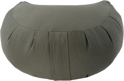 Buckwheat Crescent Zafu Meditation Cushion, Olive