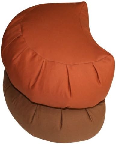 Buckwheat Crescent Zafu Meditation Cushion, Olive