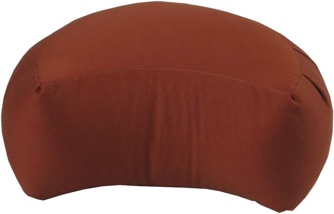 Buckwheat Crescent Zafu Meditation Cushion, Olive