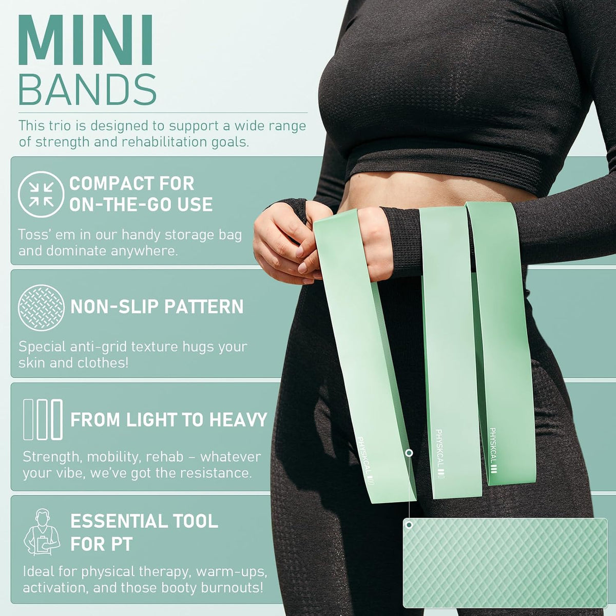 PhysKcal Pilates Kit, 15-Inch Pilates Ring with 1x Pilates Ball & 5X Bands