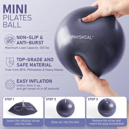 PhysKcal Pilates Kit, 15-Inch Pilates Ring with 1x Pilates Ball & 5X Bands