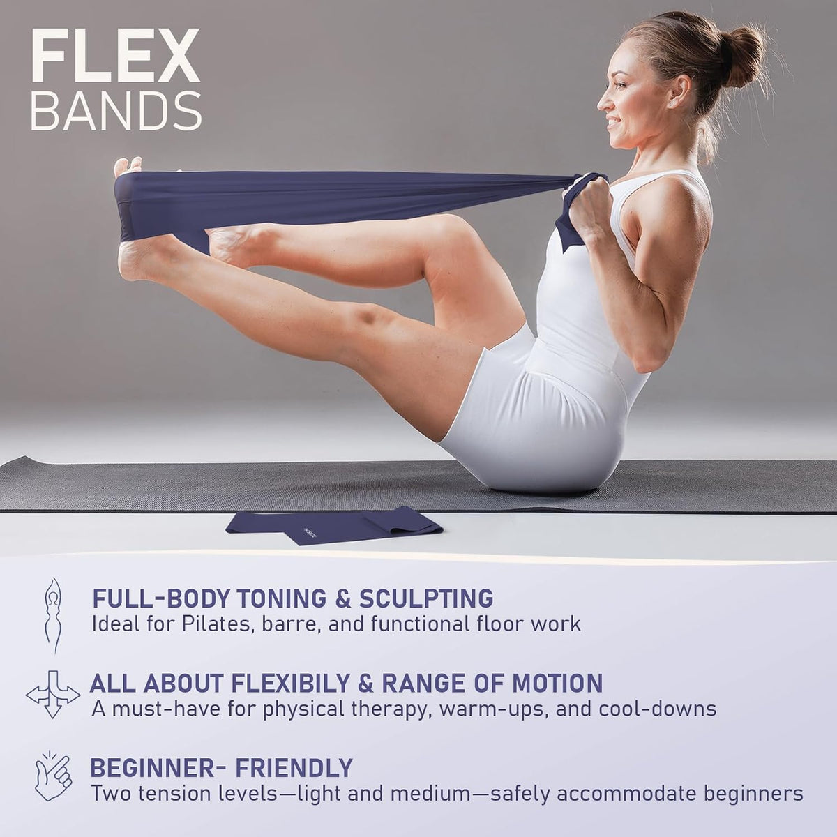 PhysKcal Pilates Kit, 15-Inch Pilates Ring with 1x Pilates Ball & 5X Bands