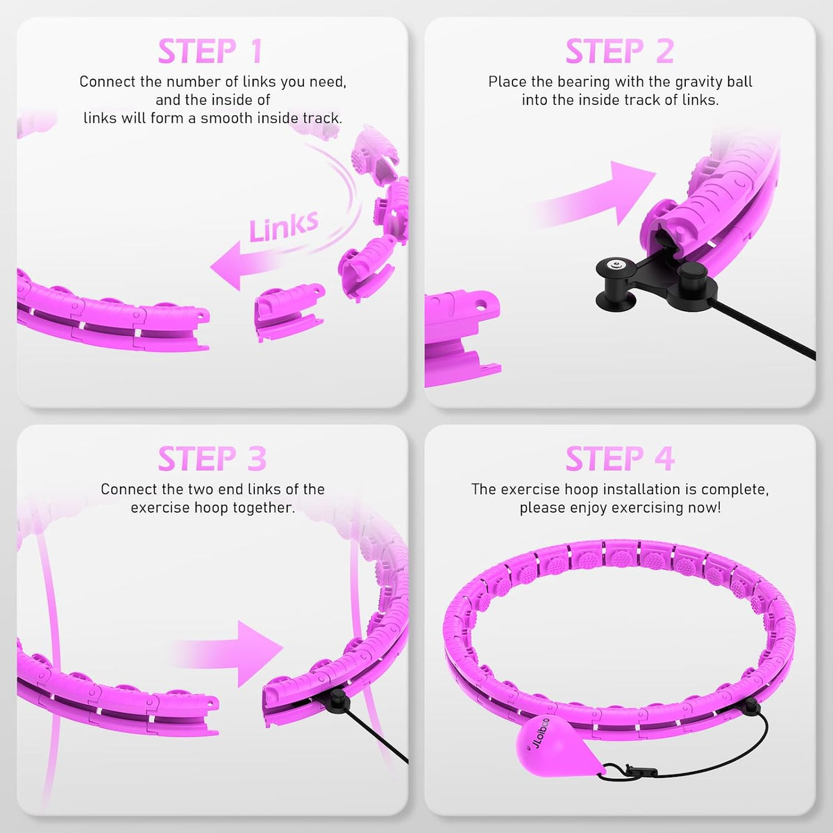 Infinity Fitness Hoop, Weighted Hula Circle for Adults Weight Loss