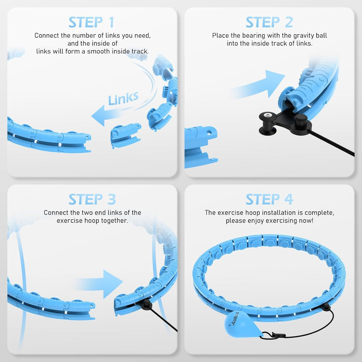 Infinity Fitness Hoop, Weighted Hula Circle for Adults Weight Loss