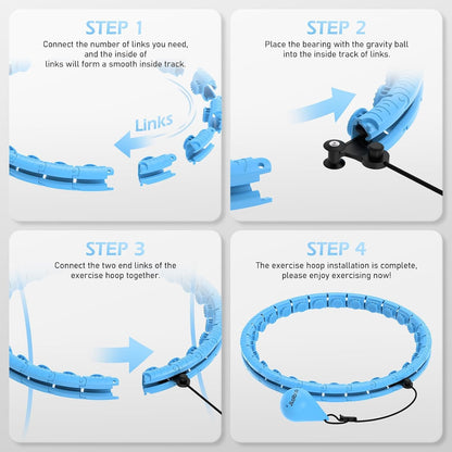 Infinity Fitness Hoop, Weighted Hula Circle for Adults Weight Loss