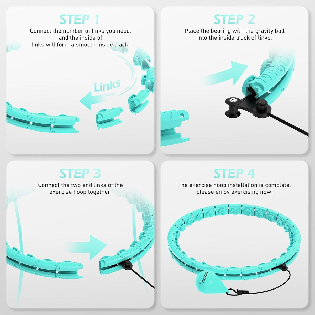 Infinity Fitness Hoop, Weighted Hula Circle for Adults Weight Loss
