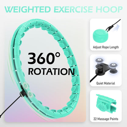 Infinity Fitness Hoop, Weighted Hula Circle for Adults Weight Loss