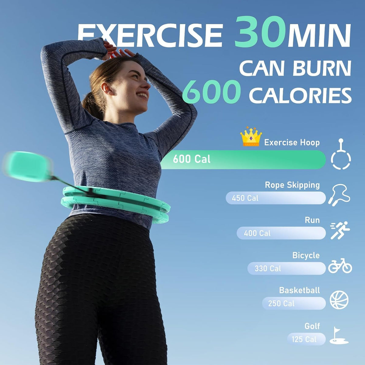 Infinity Fitness Hoop, Weighted Hula Circle for Adults Weight Loss