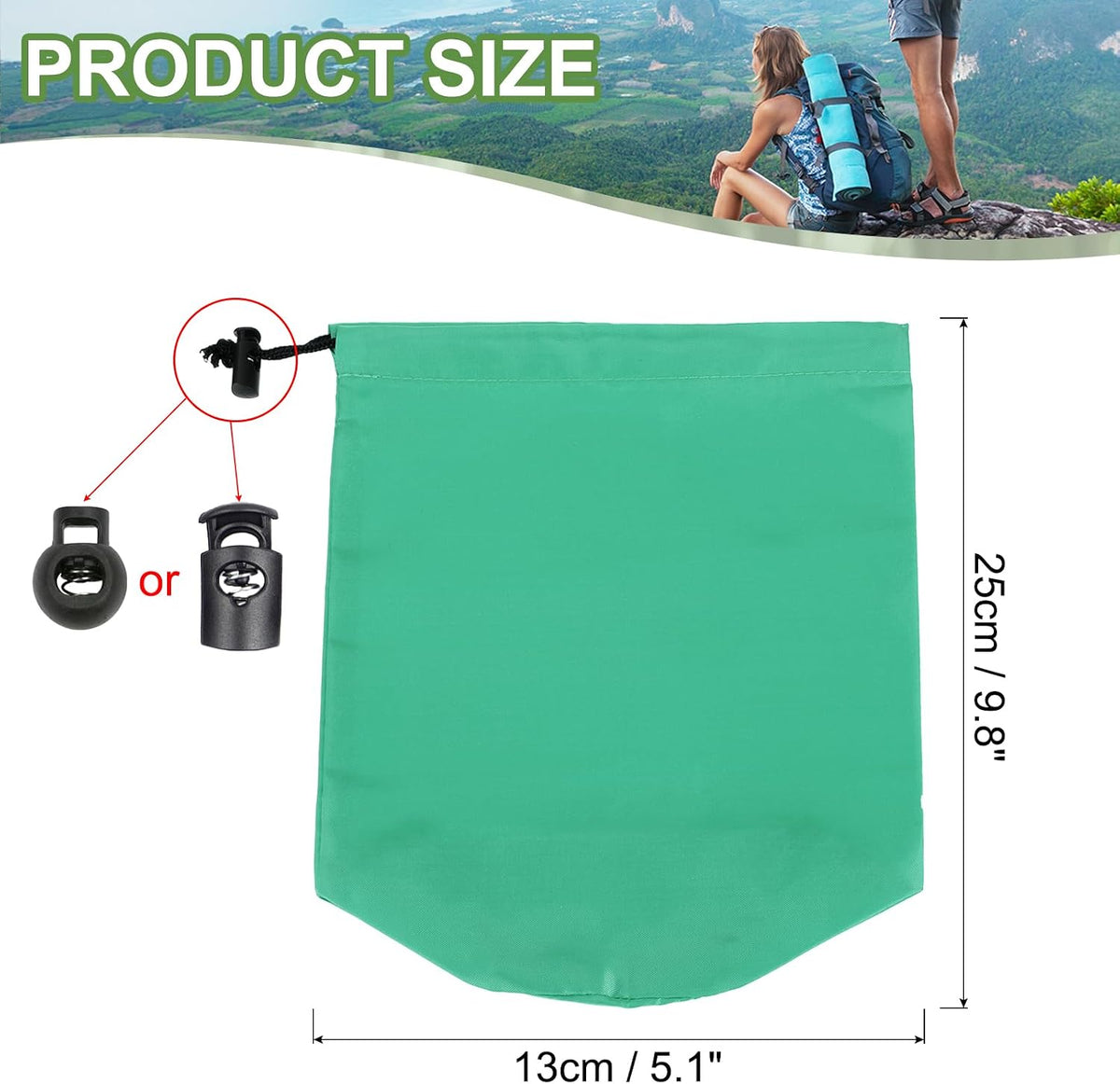 Stuff Sack, Waterproof Outdoor Storage Sack Portable Drawstring Dust Flap Bags Lightweight Sleeping Bag for Camping Hiking Travel
