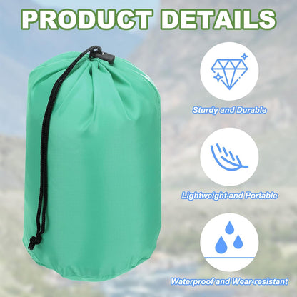 Stuff Sack, Waterproof Outdoor Storage Sack Portable Drawstring Dust Flap Bags Lightweight Sleeping Bag for Camping Hiking Travel