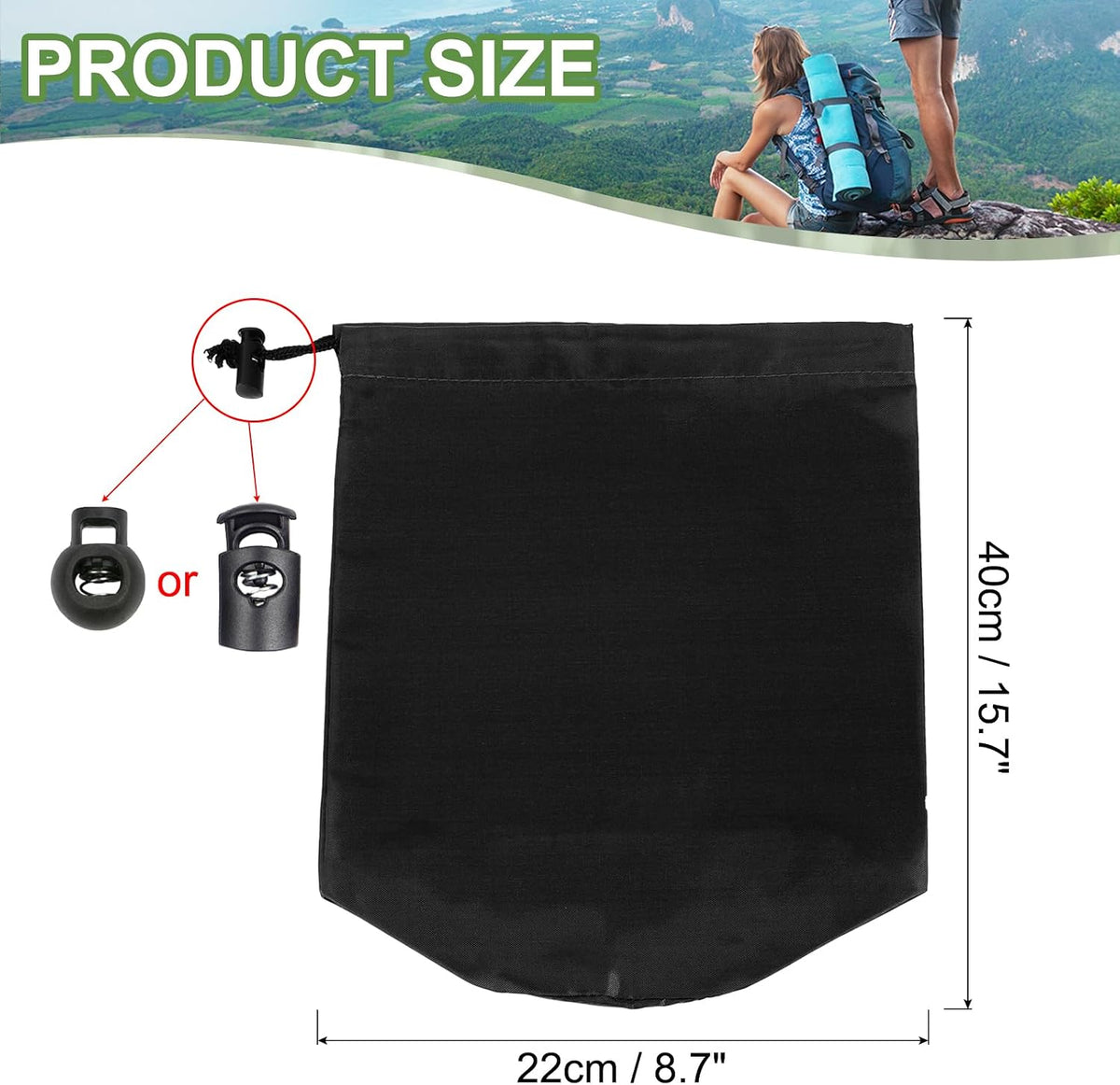 Stuff Sack, Waterproof Outdoor Storage Sack Portable Drawstring Dust Flap Bags Lightweight Sleeping Bag for Camping Hiking Travel