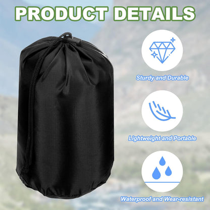 Stuff Sack, Waterproof Outdoor Storage Sack Portable Drawstring Dust Flap Bags Lightweight Sleeping Bag for Camping Hiking Travel