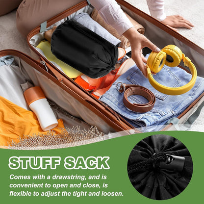 Stuff Sack, Waterproof Outdoor Storage Sack Portable Drawstring Dust Flap Bags Lightweight Sleeping Bag for Camping Hiking Travel