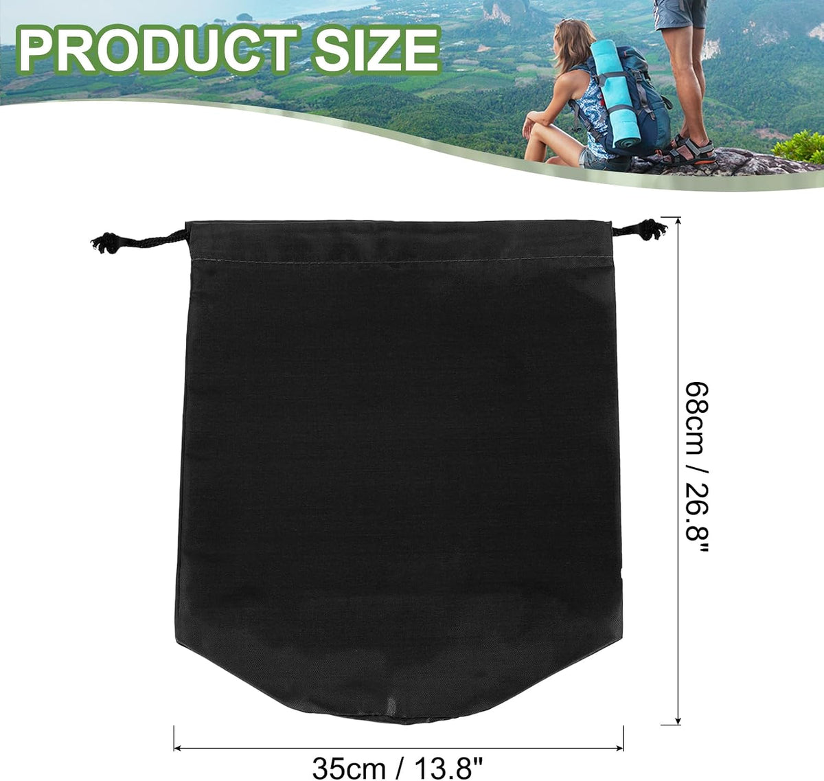 Stuff Sack, Waterproof Outdoor Storage Sack Portable Drawstring Dust Flap Bags Lightweight Sleeping Bag for Camping Hiking Travel