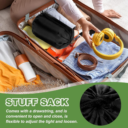 Stuff Sack, Waterproof Outdoor Storage Sack Portable Drawstring Dust Flap Bags Lightweight Sleeping Bag for Camping Hiking Travel