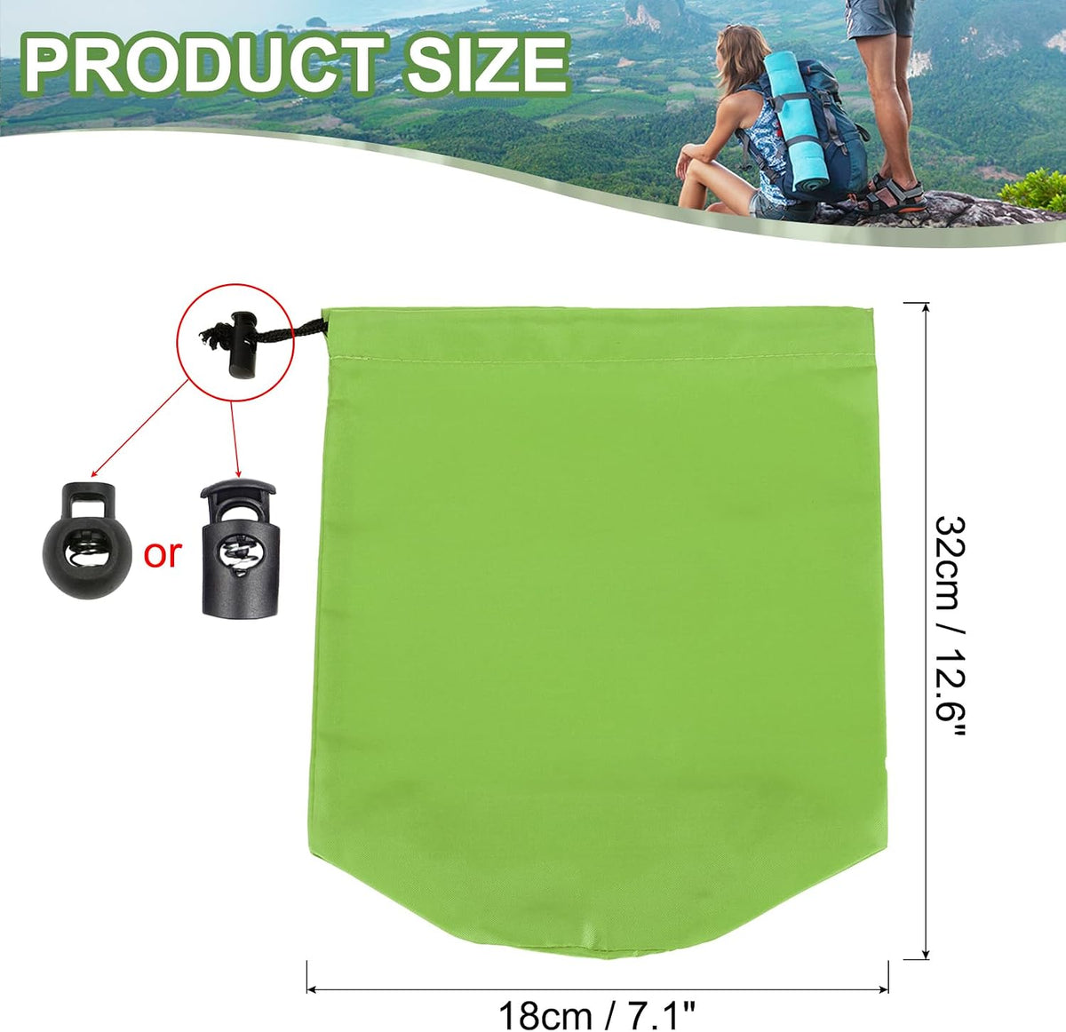 Stuff Sack, Waterproof Outdoor Storage Sack Portable Drawstring Dust Flap Bags Lightweight Sleeping Bag for Camping Hiking Travel
