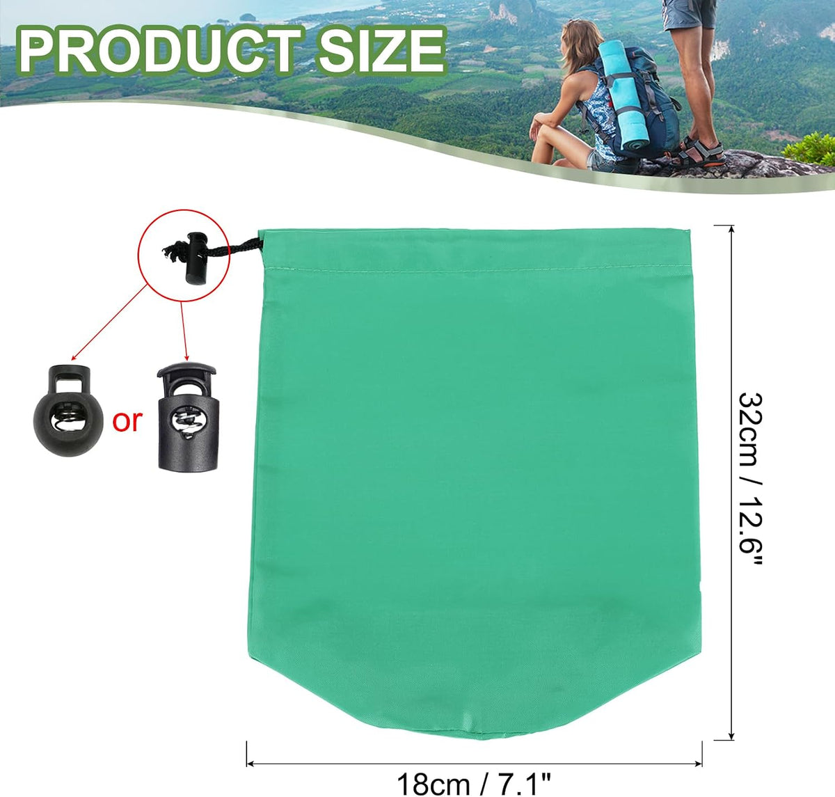 Stuff Sack, Waterproof Outdoor Storage Sack Portable Drawstring Dust Flap Bags Lightweight Sleeping Bag for Camping Hiking Travel