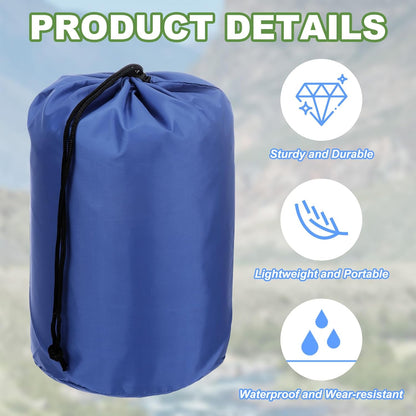 Stuff Sack, Waterproof Outdoor Storage Sack Portable Drawstring Dust Flap Bags Lightweight Sleeping Bag for Camping Hiking Travel