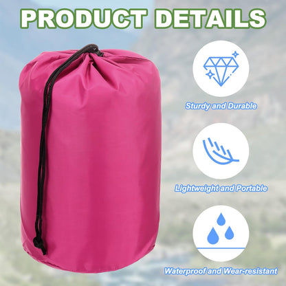 Stuff Sack, Waterproof Outdoor Storage Sack Portable Drawstring Dust Flap Bags Lightweight Sleeping Bag for Camping Hiking Travel