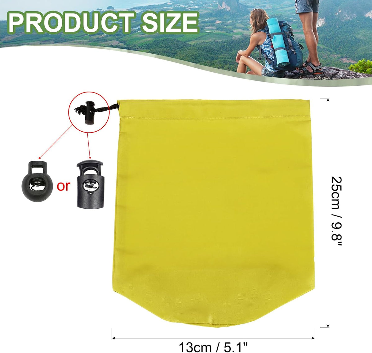 Stuff Sack, Waterproof Outdoor Storage Sack Portable Drawstring Dust Flap Bags Lightweight Sleeping Bag for Camping Hiking Travel